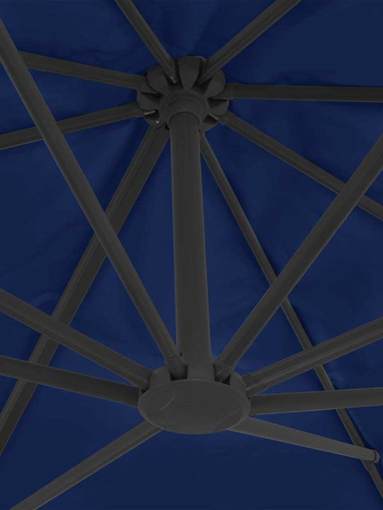 Umbrelă Suspendată Pătrată Din Aluminiu Albastră 4x3m