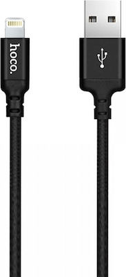 Hoco X14 Times Speed Braided USB-A to Lightning Cable Μαύρο 2m (HOC-X14i-BK2)