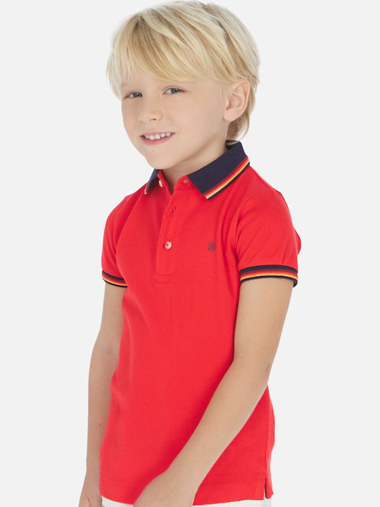 Mayoral Kids Polo Short Sleeve Red