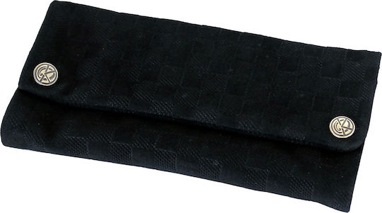 Original Kavatza Tobacco Pouch Made of Black Artificial Leather with Magnetic Closure