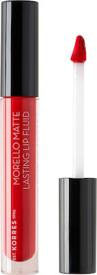Korres Morello Matte Lasting Lip Fluid 52 Poppy Red 3.4ml