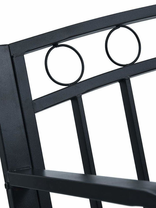 Bench Outdoor Metal Black 125x53x84cm