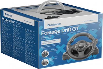 Defender Forsage Drift GT Τιμονιέρα με Μοχλό Ταχυτήτων και Πετάλια για PS3 / PC με 270° Περιστροφής