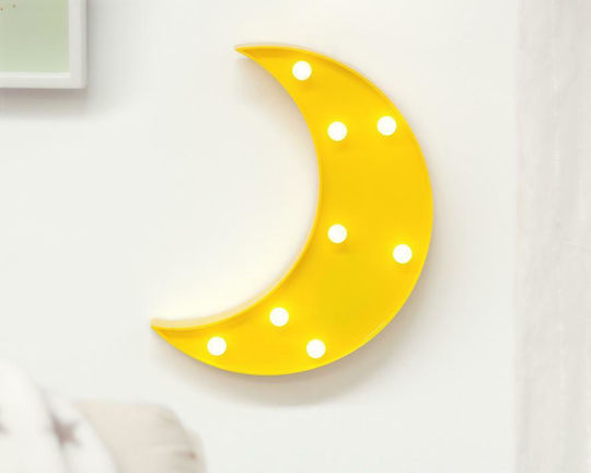 Kiokids Kinder Wandleuchte LED Kunststoff Yellow Moon