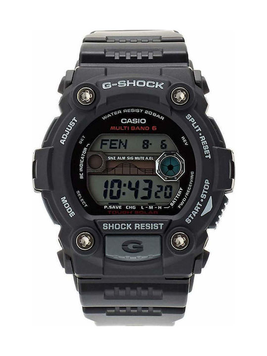 Casio G-Shock Digital Ceas Cronograf Baterie cu Negru Curea de cauciuc