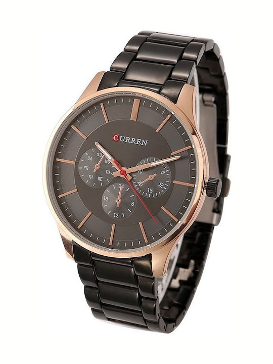 Curren Men's Watch 42mm Chronograph Battery with Metal Bracelet Rose / Gold