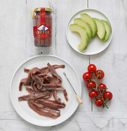 Ortiz Sardellen Anchovisfilet in Olivenöl mit Gabel 1Stück
