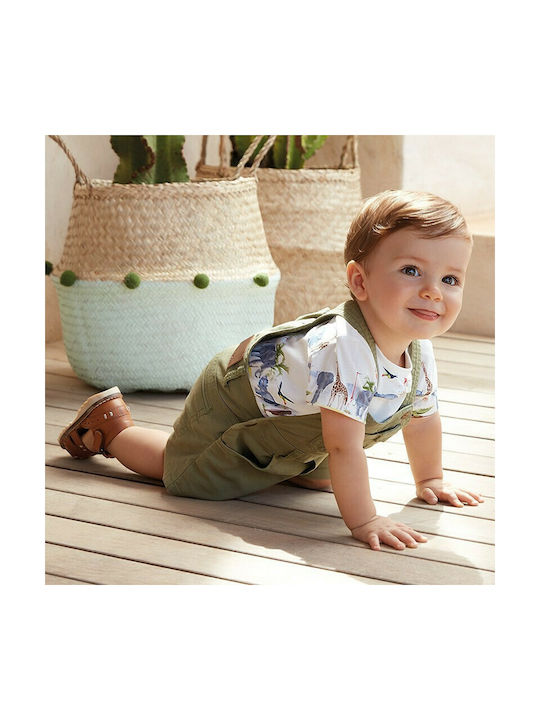 Mayoral Kids Fabric Overall Khaki