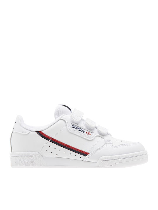 Continental 80 CF C Kinder Sneakers mit Klettverschluss Cloud White / Scarlet