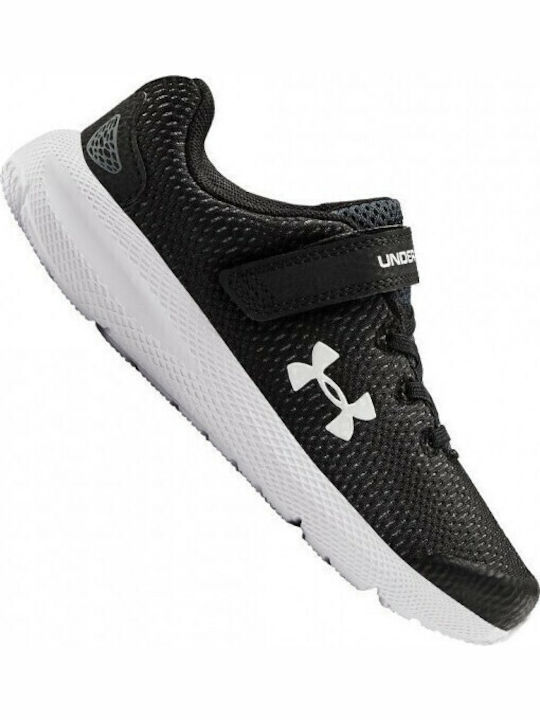 Pursuit 2 Kids Sports Shoes Running with Hoop & Loop Closure Black