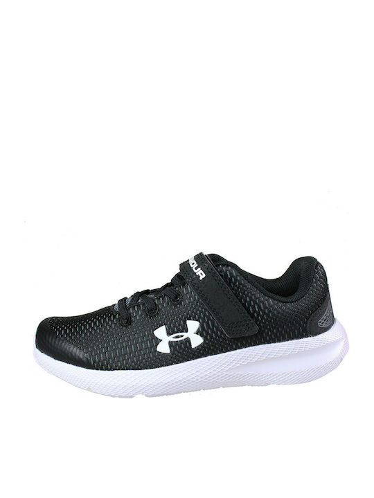 Pursuit 2 Kids Sports Shoes Running with Hoop & Loop Closure Black