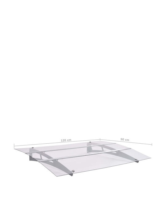 vidaXL Polycarbonate Canopy Roof P120xW90cm