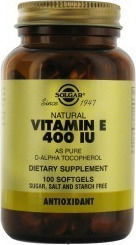 Solgar Vitamin E Βιταμίνη για τo Δέρμα & Αντιοξειδωτική δράση 400iu 268mg 100 μαλακές κάψουλες