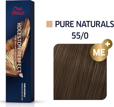 Wella Koleston Perfect Me+ Pure Naturals Haarfarbe 55/0 Intense Chestnut Light Natural 60ml