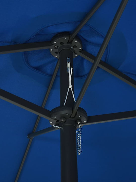 Umbrelă Rotundă Din Aluminiu Albastră Ø4,6m