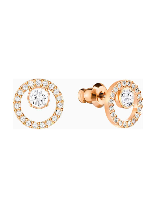Swarovski Creativity Circle Обици от Стомана Позлатен с Камъни