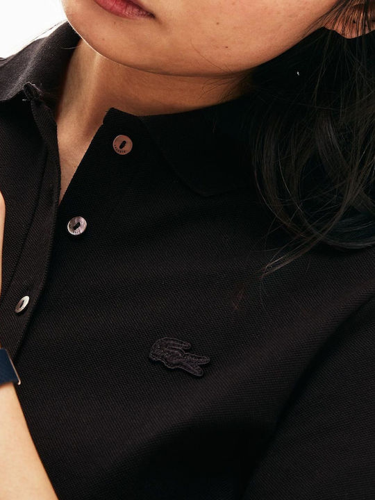 Women's Polo Blouse Short Sleeve Black