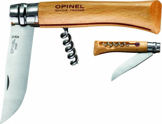 Opinel Νo.10 Inox Pocket Knife Brown with Blade made of Stainless Steel