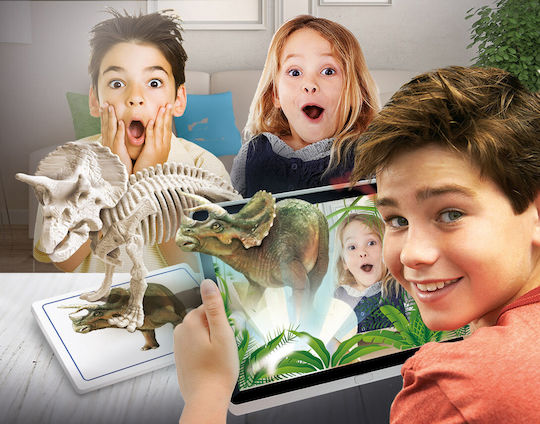 AS Τρικεράτωψ Fluo STEM Educational Game Dinosaur Excavation Science And Play for 7+ years Years Old