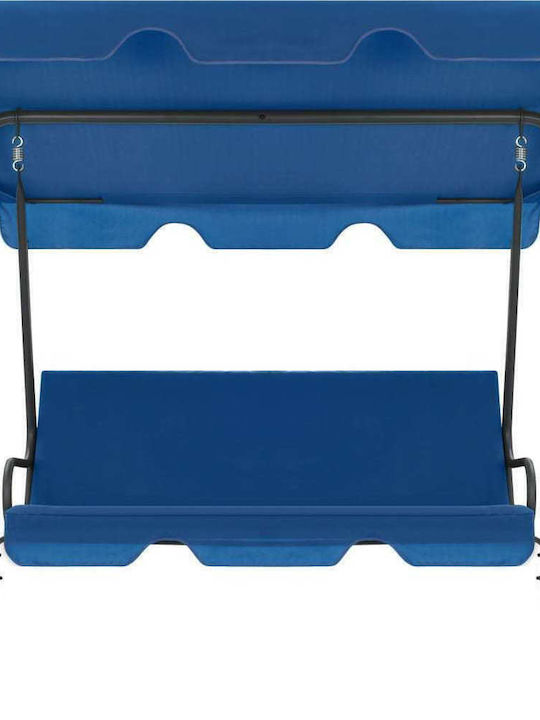 Schaukel mit Basis 3 Sitze Metallisch L153xB110xH170cm Dark Blue Schaukel mit Basis 3 Sitze Metallisch L153xB110xH170cm Dark Blue