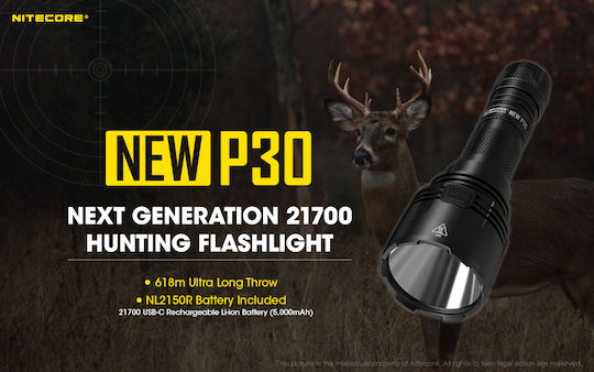 NiteCore LED IP68 с Максимална Яркост 1000лм P30 Черен