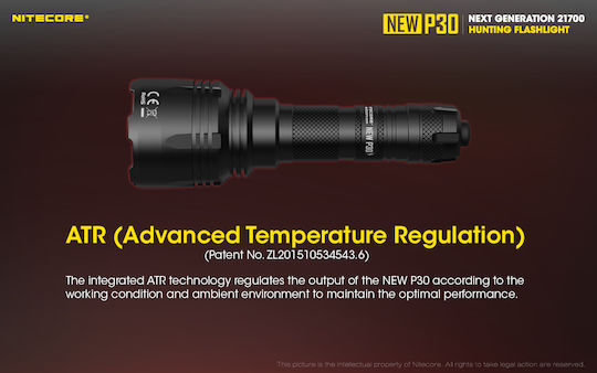 NiteCore LED IP68 с Максимална Яркост 1000лм P30 Черен