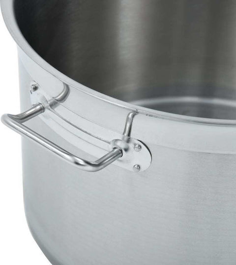vidaXL Tiefer Edelstahl-Topf 23Es / 35cm
