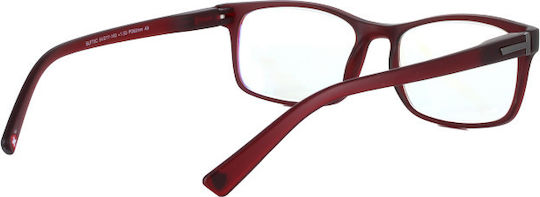 Montana Eyewear BLF73 Reading Glasses +2.00 in Burgundy color