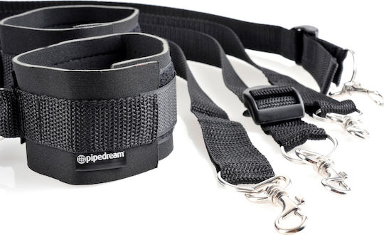 Pipedream Fetish Fantasy Series - Cuff & Tether Set BDSM Комплект в Черен Цвят 7бр
