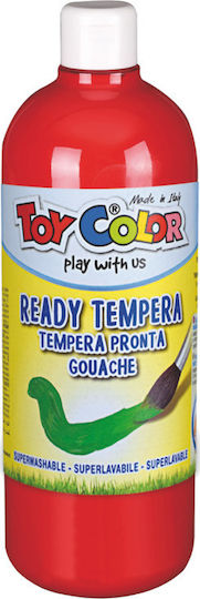 Toy Color Ready Τέμπερα Ζωγραφικής Κόκκινη σε Μπουκάλι 1000ml