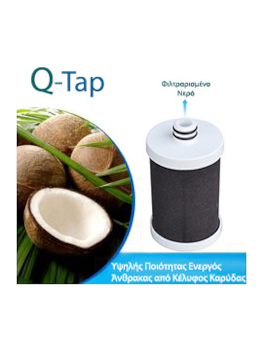 QWaterFilters Water Filter Replacement for Faucet made of Activated Carbon QTap-CB 5 μm