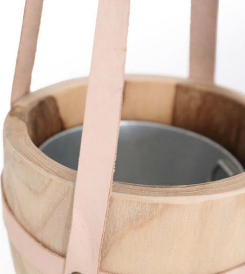 Soulworks Planter Bullet Hanging Hanging Planter Wooden Brown 18x18x100cm.