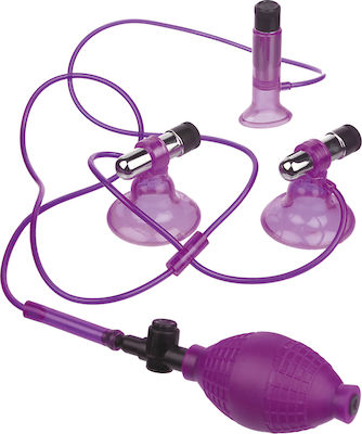 Pipedream Triple Suckers Αναρροφητής Vagin cu Vibrații Violet 1buc PD3222-00