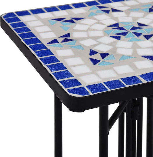 Tisch für kleine Außenbereiche Stabil Blau 35x35x56cm