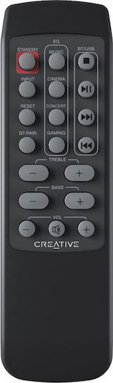 Creative T100 Kabellose Computerlautsprecher 2.0 mit Bluetooth und Leistung 40W in Schwarz Farbe
