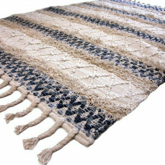 Synchronia Handmade Summer Cotton with Fringes Blue