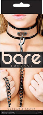 Ns Novelties Bare Bondage Vinyl Clear Collar and Leash