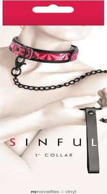 Ns Novelties Sinful Vinyl Adjustable Collar and Leash