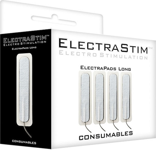 Electrastim Long Self Adhesive ElectraPads pentru Electro-stimulare în Culoare Alb 4buc