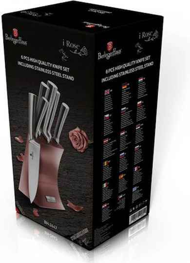 Berlinger Haus Rose Set Knives with Base Made of Stainless Steel 6 Pieces