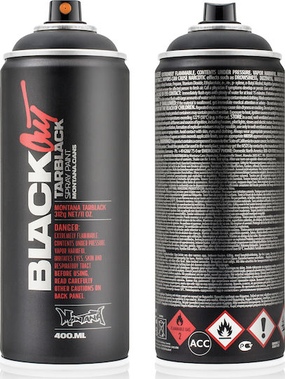 Montana Cans Spray Paint Blackout Tarblack with Matt Effect Black 400ml 401435