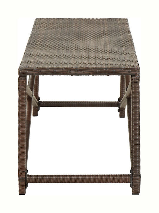 Bancă Exterior Rattan 120x40x43cm