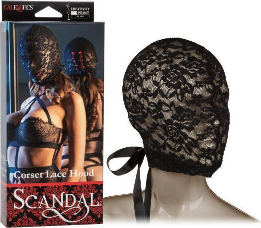 Calexotics Scandal Corset Lace Hood BDSM Μάσκα σε Μαύρο Χρώμα