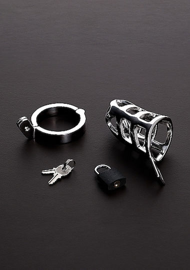 Triune Brutal Chastity Cage Клетка за Пенис в Сив Цвят