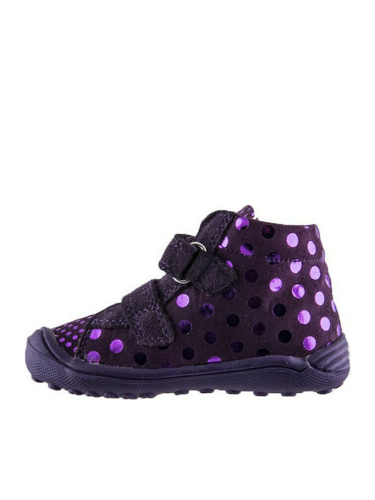 Agatha Ruiz De La Prada Kids Boots with Hoop & Loop Closure Purple