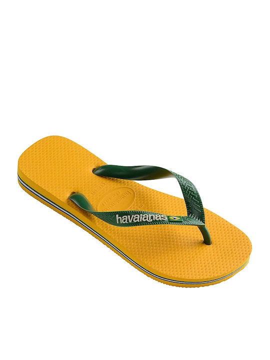 Kinder Flip Flops Grün Brasil Logo