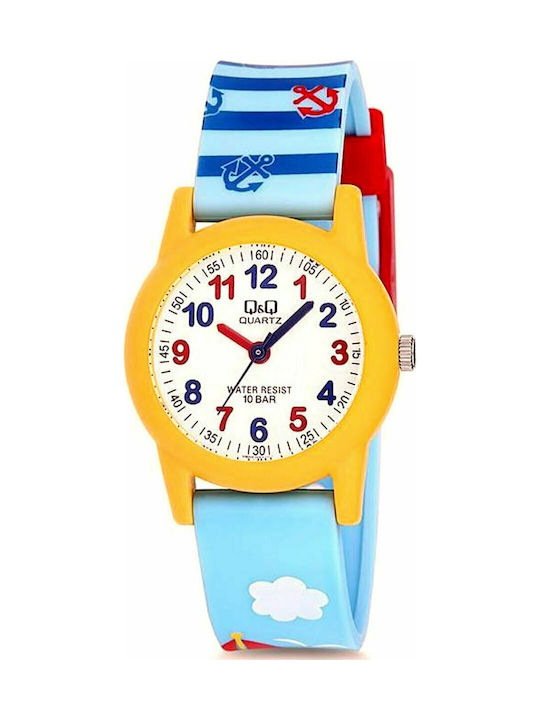 Q&Q Kids Analog Watch with Rubber/Plastic Strap Multicolour