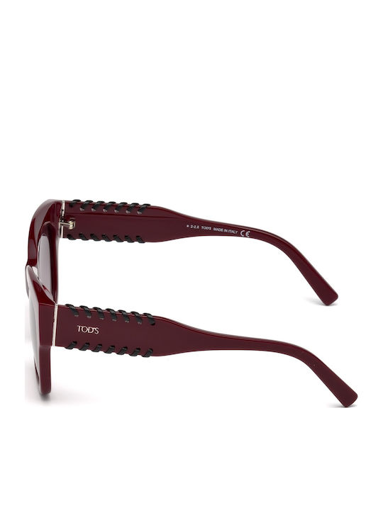 Tod's Women's Sunglasses with Burgundy Acetate Frame TO0193 69T