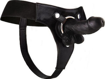 Shots Ouch Realistic Strap-On Harness with Dildo 15.2cm Black