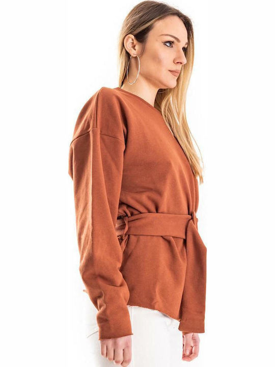 Damen Sweatshirt Glamourös ROSTBRAUN AN3725